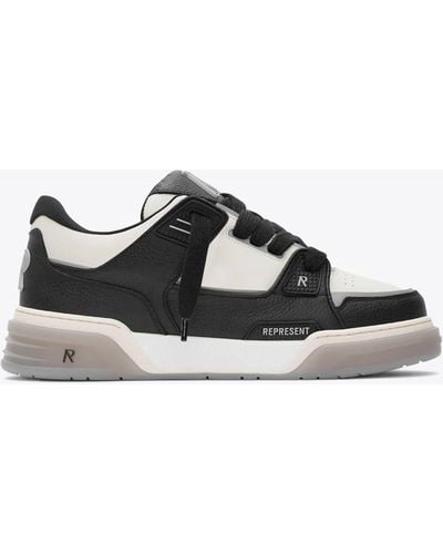 Represent Studio Trainer Off And Leather Low Chunky Trainer - Black