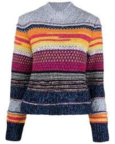 Chloé Multicolor Pullover - Blue