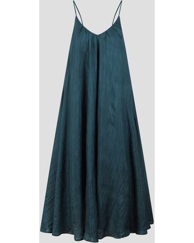 THE ROSE IBIZA Silk Long Dress - Blue