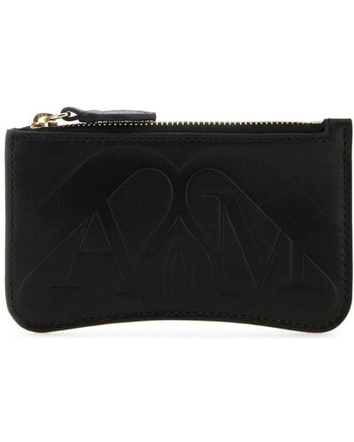 Alexander McQueen Seal Leather Wallet - Black