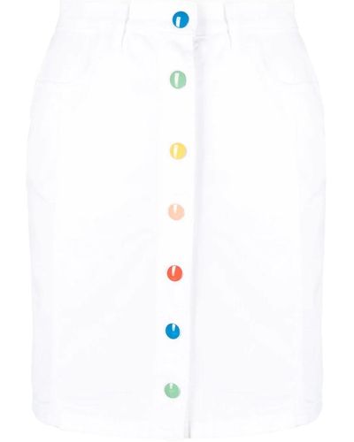 Love Moschino Smarties Bottons Mini Skirt - White