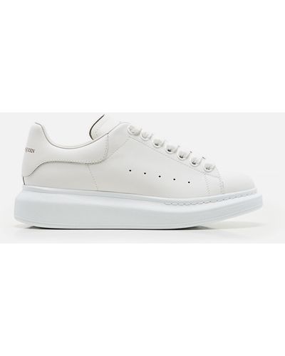 Alexander McQueen 45mm Larry Leather Sneakers - White