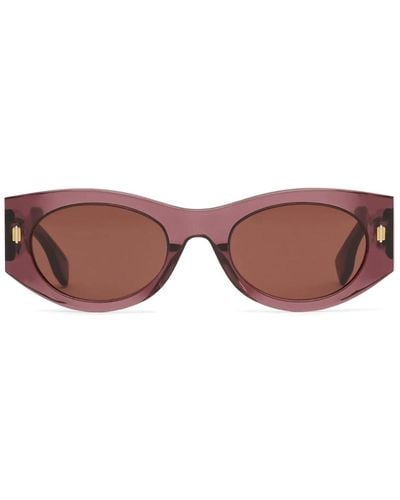 Fendi Oval Frame Sunglasses - Brown