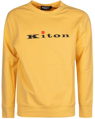 Kiton Logo Sweatshirt - Yellow