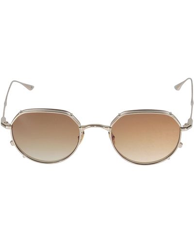 Jacques Marie Mage Studded Round Lens Sunglasses - Natural