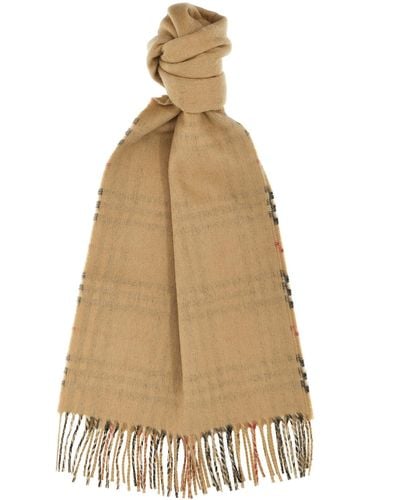 Burberry Check Reversible Scarf - Natural