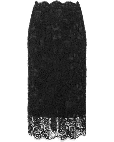 Ermanno Scervino Lace Longuette Skirt - Black