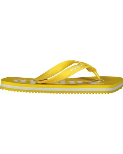 Palm Angels Logo-print Flip Flops - Yellow