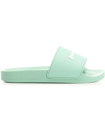 Palm Angels Pool Slippers - Green