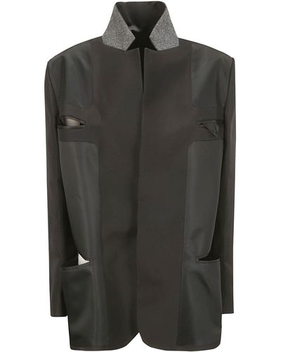 Sacai Double-Faced Silk Cotton Jacket - Black