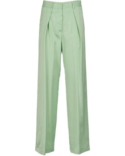 Forte Forte Concealed Straight Pants - Green