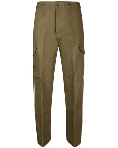 Nine:inthe:morning Military Linen Cargo Trousers - Green