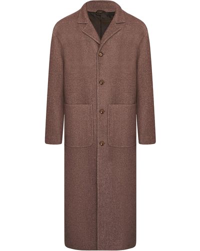 Kiton Overcoat Cashmere - Brown