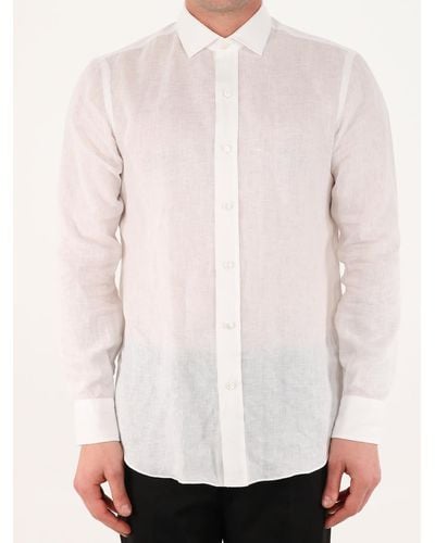 Salvatore Piccolo Linen Shirt - White