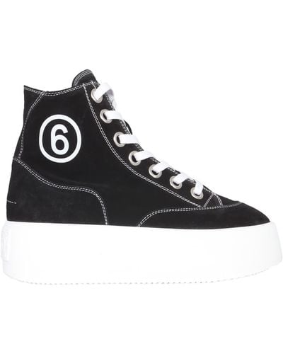 MM6 by Maison Martin Margiela Suede High Sneakers - Black