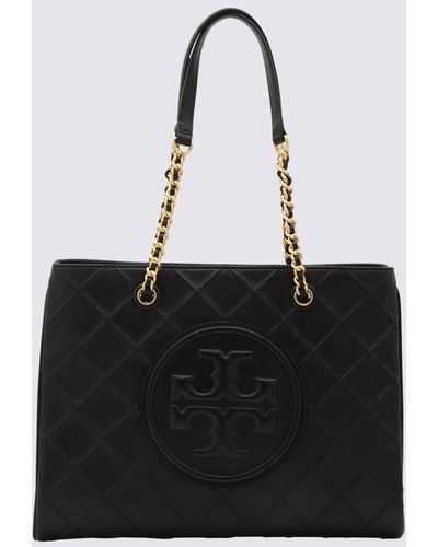 Tory Burch Leather Tote Bag - Black