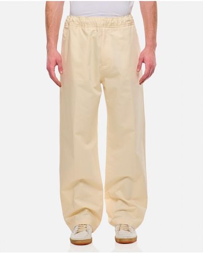 Moncler Cotton Trousers - Natural