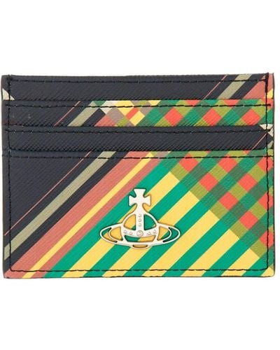 Vivienne Westwood Card Holder With Logo - Gray