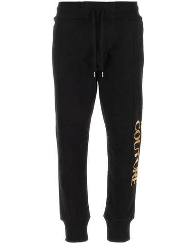 Versace Jeans Couture Black Cotton Sweatpants