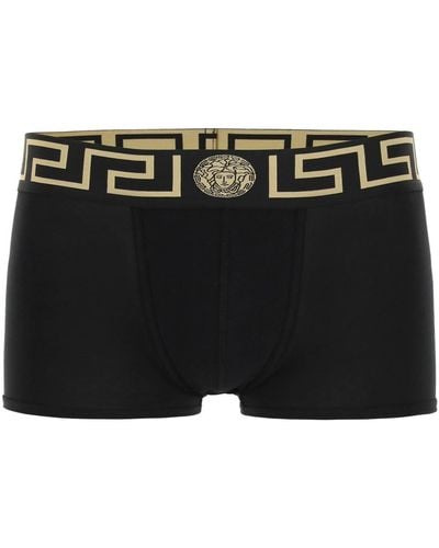 Versace Cotton Underwear Boxer Shorts - Black