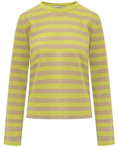 Jucca Striped Jumper - Yellow