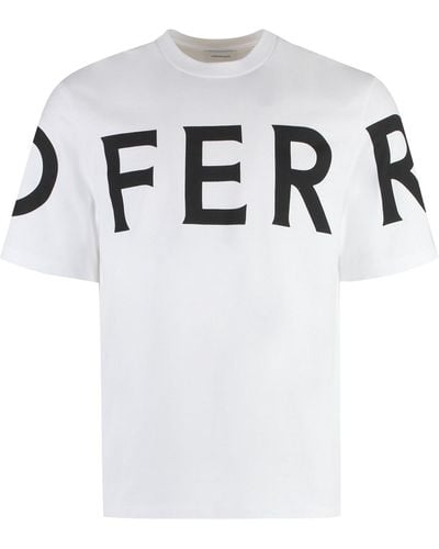 Ferragamo Cotton Crew-Neck T-Shirt - White