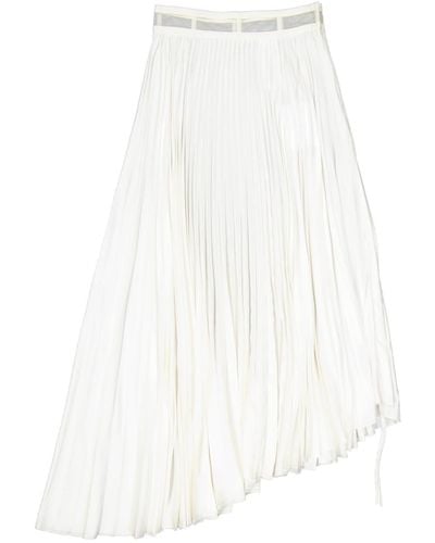 Dior Asymmetric Midi Skirt - White