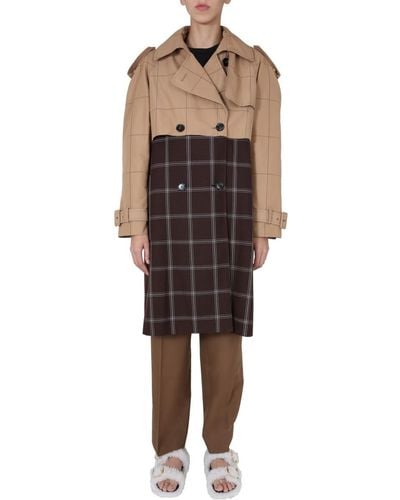 Marni Double-breasted Trench - Brown