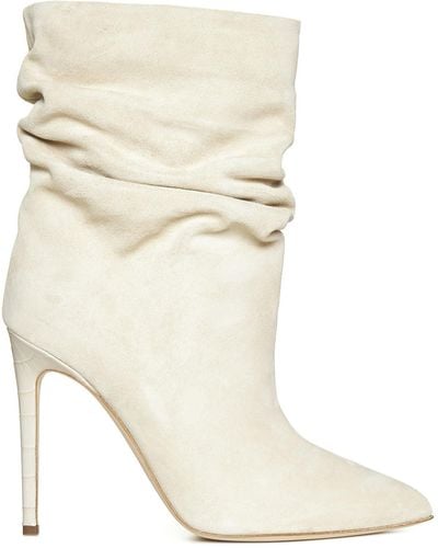 Paris Texas Suede Slouchy Boots - White