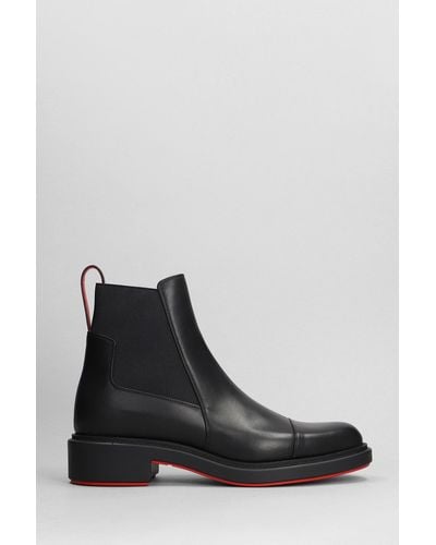 Christian Louboutin Urbino Leather Chelsea Boots - Black