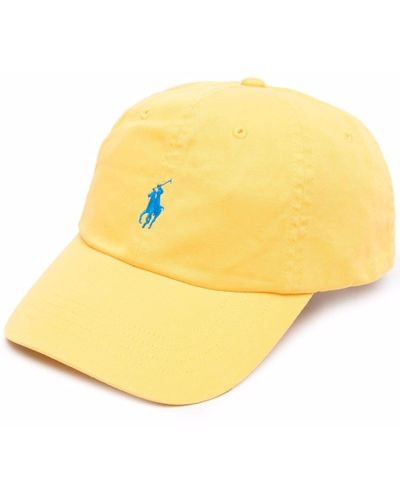 Polo Ralph Lauren Baseball Hat With Contrasting Pony - Yellow