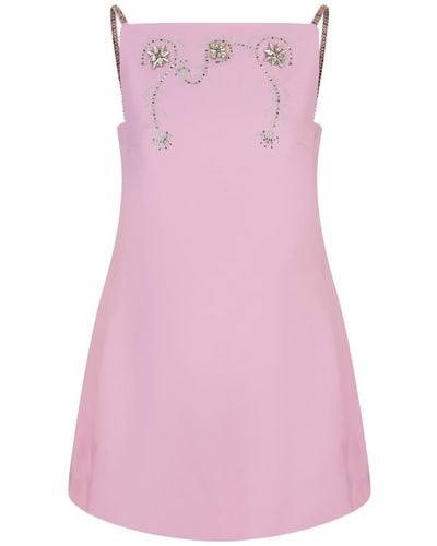 Rabanne Floral Mini Dress - Pink