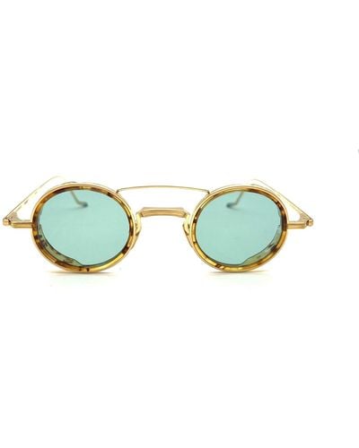 Jacques Marie Mage Round Frame Sunglasses - Green
