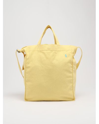 Polo Ralph Lauren Tote Large Canvas Tote - Yellow