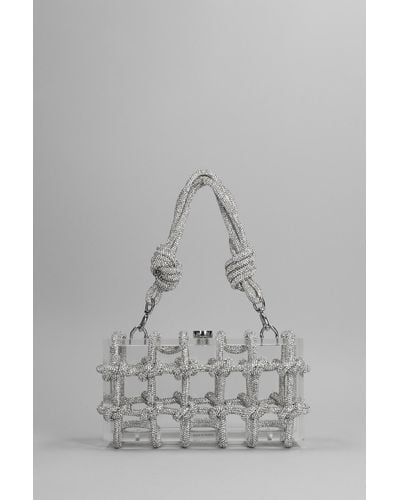 Cult Gaia Bess Hand Bag In Transparent Acrylic - Gray