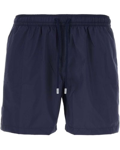 Fedeli Midnight Polyester Swimming Shorts - Blue