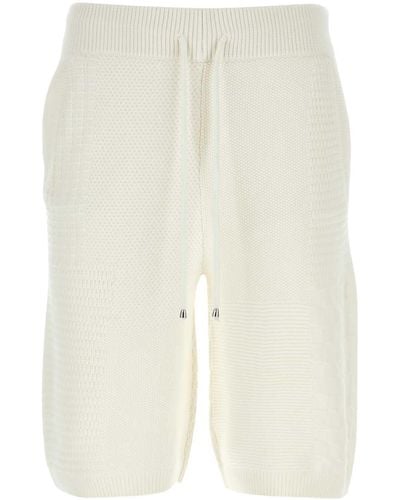 Drole de Monsieur Wool And Cotton Bermuda Shorts - White