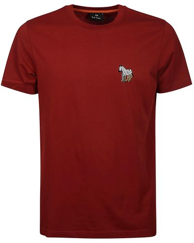 Paul Smith Slim Fit T-Shirt B&W Zebra - Red
