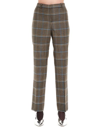 Givenchy High-rise Checked Wool-blend Pants - Multicolor