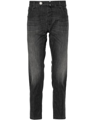 Incotex Charcoal Cotton Blend Jeans - Grey