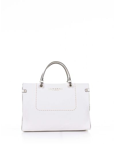 Ermanno Scervino Petra Small White Leather Handbag