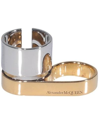 Alexander McQueen Double Ring - Black