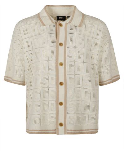 Gcds Monogram Macrame Knit T-Shirt - Natural