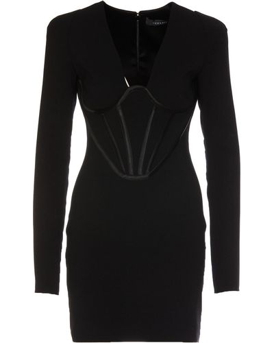Versace Black Viscose-blend Dress