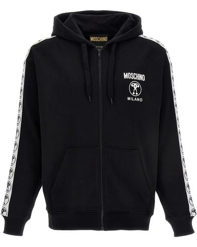 Moschino Double Question Mark Hoodie - Blue