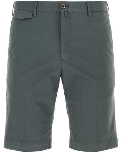 PT01 Gray Stretch Cotton Bermuda Shorts