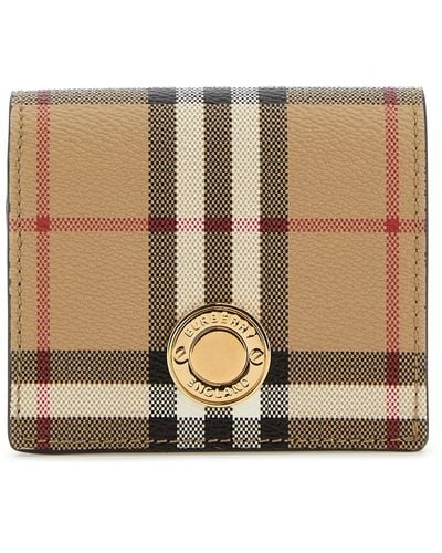 Burberry Printed Canvas Small Wallet - Natural