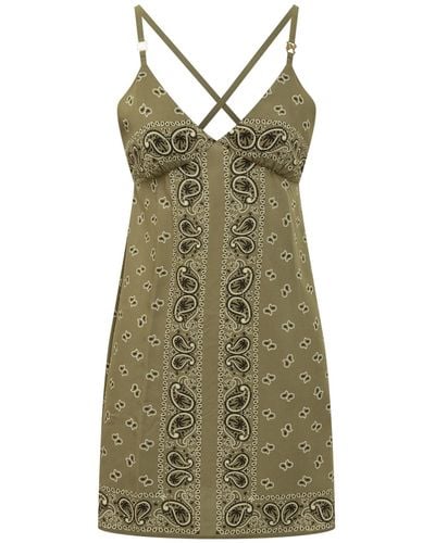 Palm Angels Paisley Patterned Dress - Green