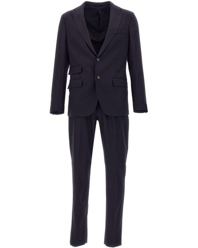 Eleventy Two-piece Wool And Cashmere Suit - Blue