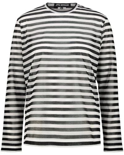 Junya Watanabe Striped T-Shirt - Black